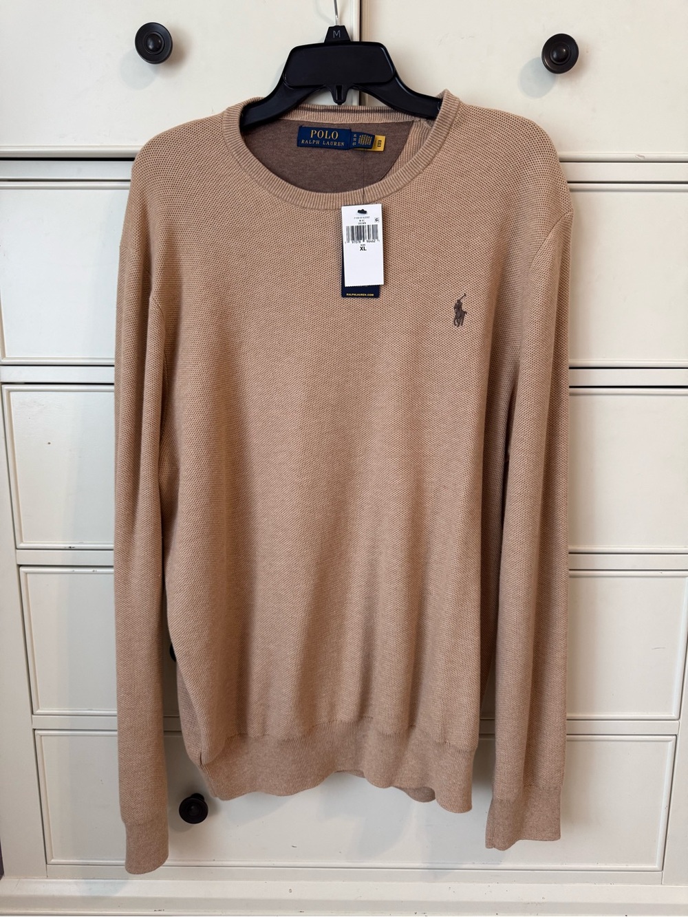 Polo by Ralph Lauren Men's Crewneck Sweater in Tan
